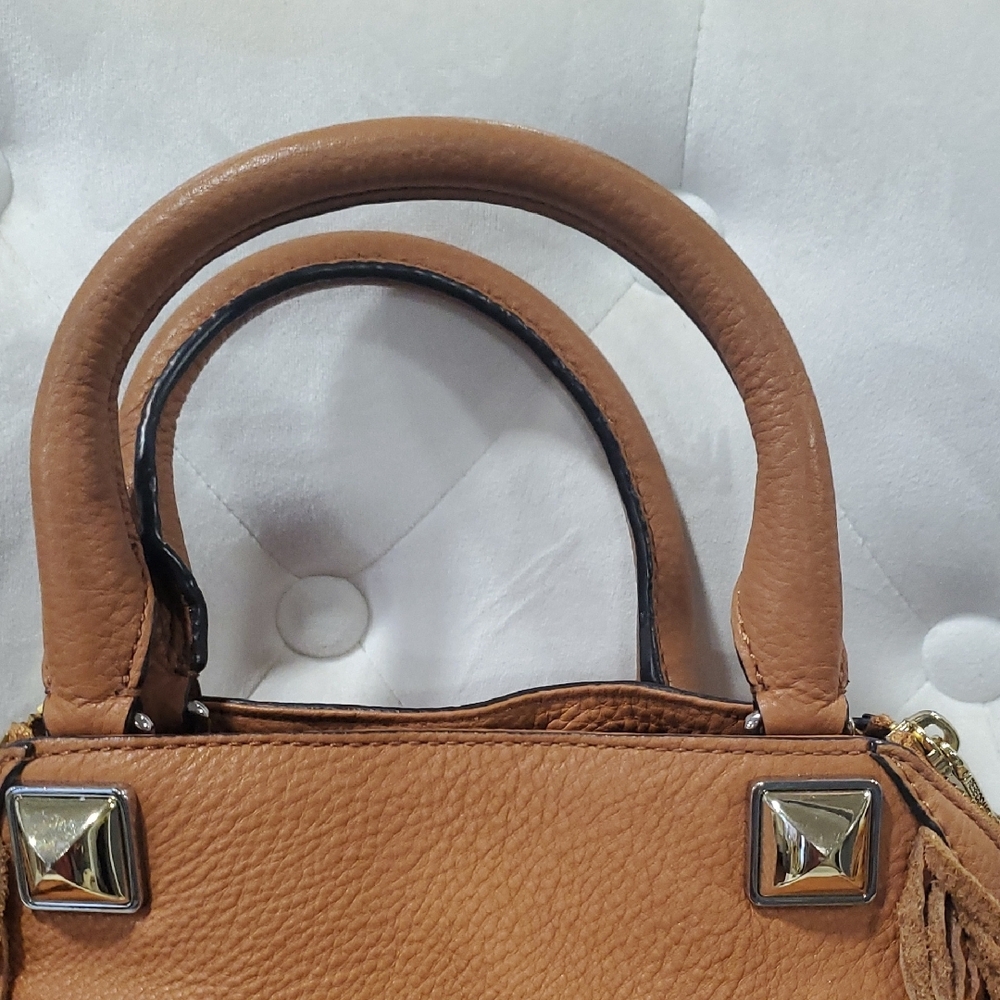 Flawed Rebecca Minkoff Tan Leather Fringe Hand Bag - Picture 8 of 17